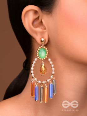 THE MIDNIGHT GLAM - CONTEMPORARY STATEMENT EARRINGS