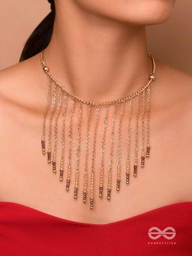 The Dancing Waterfall - Elegant And Casual Neckpiece With Anti-Tarnish Coating 