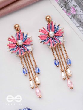 SPRINGTIME SPARKLING SWINGS - CUTE STATEMENT EARRINGS