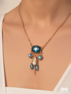 Sky Line Coast - Blue Casual Neckpiece With Anti-Tarnish Coating 
