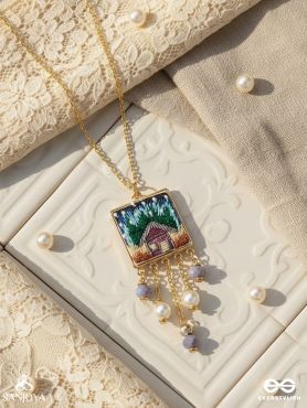 Damya - The Dreamhouse Heaven - Golden Embellished Hand Embroidered Neckpiece