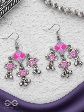 Dreamy Gala - Enamelled Oxidised Earrings