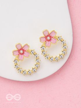 Sakura Sweetheart - Enameled Earrings