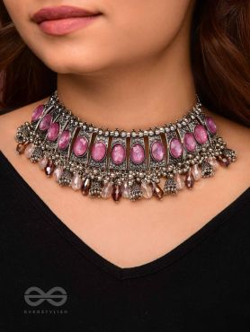 The Coral Dreams - Statement Embellished Oxidised Neckpiece