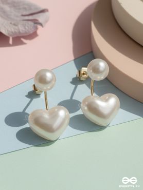 Heart's Whisper- Charming pearl ear Jacket