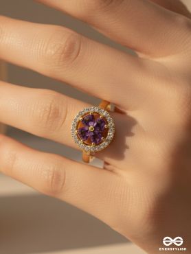 MAGICAL MYSTERY -  ANXIETY SPINNING RING INLAID WITH CUBIC ZICRONIA STONES