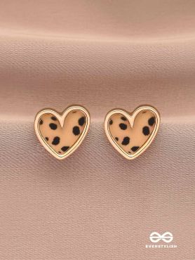 JUNGLE ROMANCE - STYLISH LEOPARD PRINT STUDS