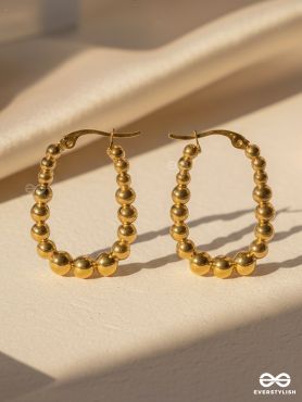 SUNBURST HOOPS – DELICATE DROP-SHAPED STAINLESS STEEL EARRINGS