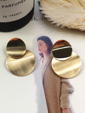 Glorious Golden Circles Geometric Earrings