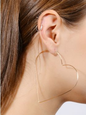 Seeking love from Universe, Oversized Heart Hoops
