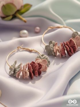 An Autumn Blend- Floral Delight Hoops- Multicolour