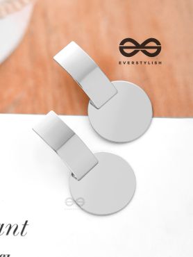 The Chic Geometry (Silver) - Statement Earrings
