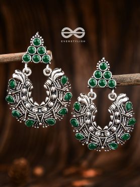 An Intricate Shimmer (Emerald Green) - The Embellished Oxidised Collection