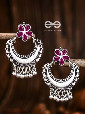 The Floral Moon - Ruby Red - The Embellished Oxidised Collection
