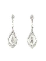American diamond silver earring