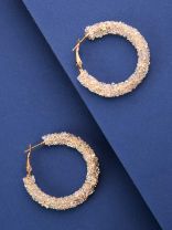 The Party Poppers Illuminating Statement Hoops- White