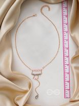 The Shimmering Raindrop- Golden Embellished Necklace 
