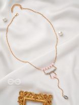 The Shimmering Raindrop- Golden Embellished Necklace 