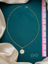 The White Dahlia- Golden Embellished Necklace 