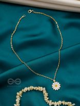 The White Dahlia- Golden Embellished Necklace 