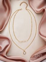 The Diamond Lane- Golden Embellished Necklace 