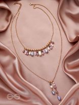 The Grey Storm- Golden Layered Necklace