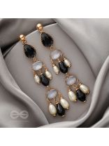 The Glazy Cascade- Golden Embellished Earrings