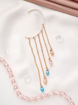 The Rain Trail- Golden Embellished Earcuff (One Ear)