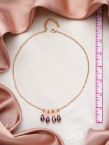 The Caramel Rain- Golden Embellished Necklace