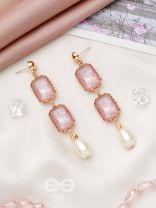 The Purple Prose- Golden Pearl Earrings