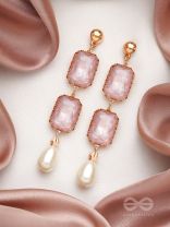 The Purple Prose- Golden Pearl Earrings