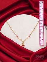  Cherry on the Cake- Golden Embellished Necklace