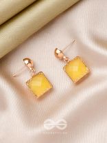 The Mellow Yellow- Golden Embellished Earrings