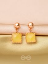 The Mellow Yellow- Golden Embellished Earrings