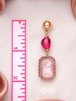 The Rose-Tinted Mirror- Golden Embellished Earrings