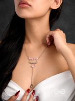 The Shimmering Raindrop- Golden Embellished Necklace 