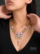 The Royal Geometry - Statement Embellished Necklace