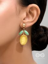 The Fruit of Love- Golden Embellished Earrings