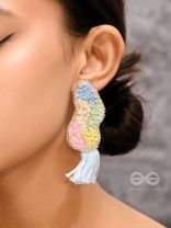 Hrilekha- The Dazzling Imprints- Resham, Beads and Sequins Embroidered Earrings