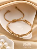 The Bronze Beauty- Beaded Knot Bracelet