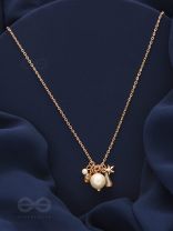 A Piece of Sky- Golden Pearl Necklace