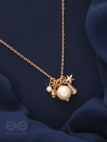 A Piece of Sky- Golden Pearl Necklace