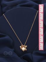 A Piece of Sky- Golden Pearl Necklace