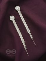 THE CHARM OF A PERFECTIONIST STONE STUDDED DANGLERS- Silver