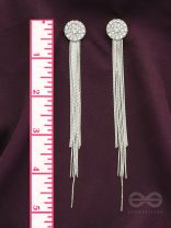 THE CHARM OF A PERFECTIONIST STONE STUDDED DANGLERS- Silver