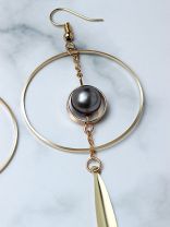 Feather Light Hoop Drop Earings