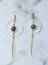 Feather Light Hoop Drop Earings