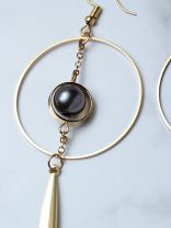 Feather Light Hoop Drop Earings