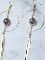 Feather Light Hoop Drop Earings