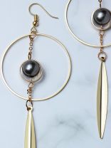 Feather Light Hoop Drop Earings